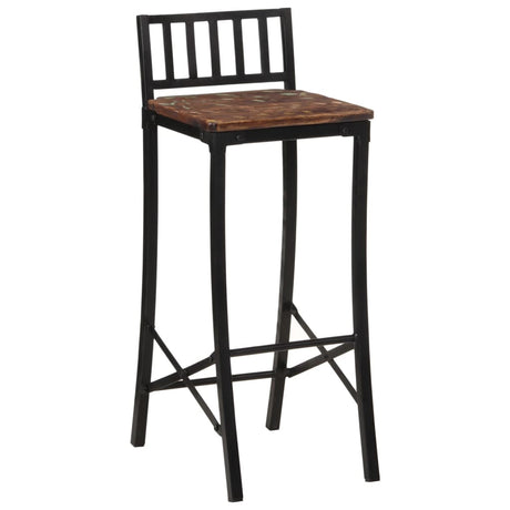 Vidaxl barstoelen 2 st massief gerecycled hout