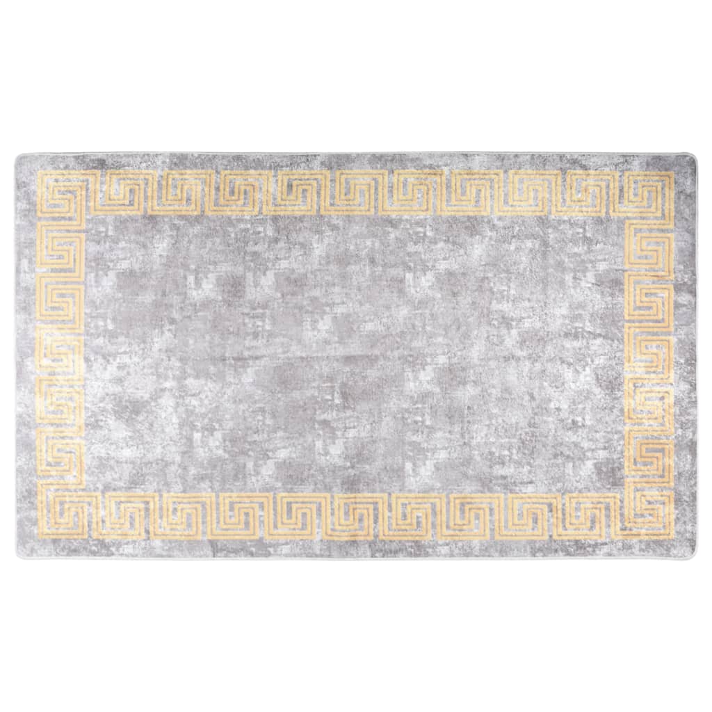 Vidaxl rug washable anti-slip 150x230 cm gray and gold colored