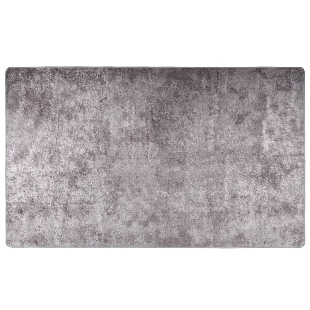 Vidaxl rug washable anti-slip 120x170 cm gray