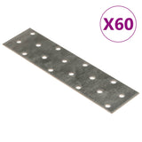 Vidaxl plates perforated 60 pcs 2 mm 160x40 mm galvanized steel