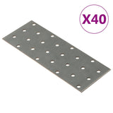 Vidaxl -plater perforert 40 stk 2 mm 160x60 mm galvanisert stål