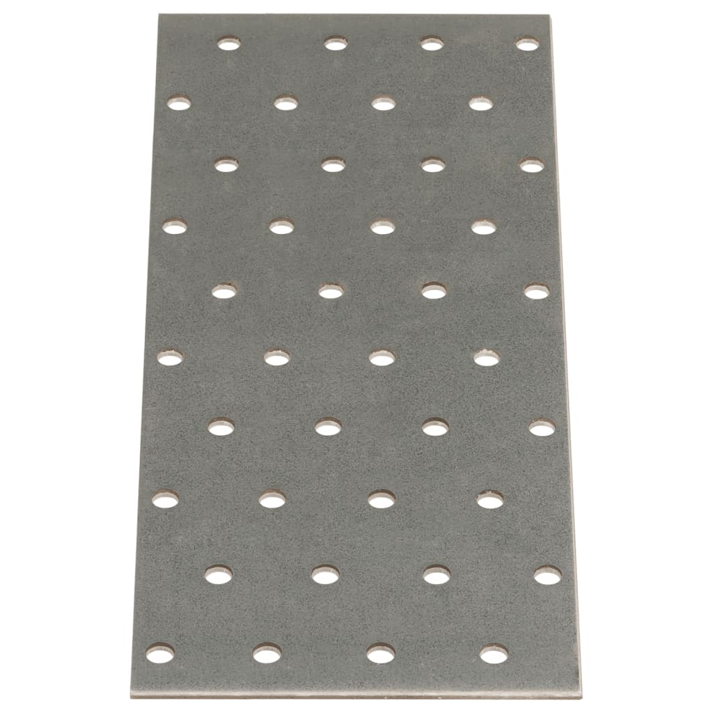 Vidaxl Platen perforated 40 PC 2 mm 200x80 mm galvaniséiert Stol