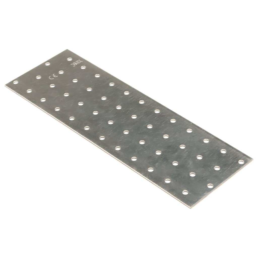 Vidaxl plates perforated 20 pcs 2 mm 240x80 mm galvanized steel