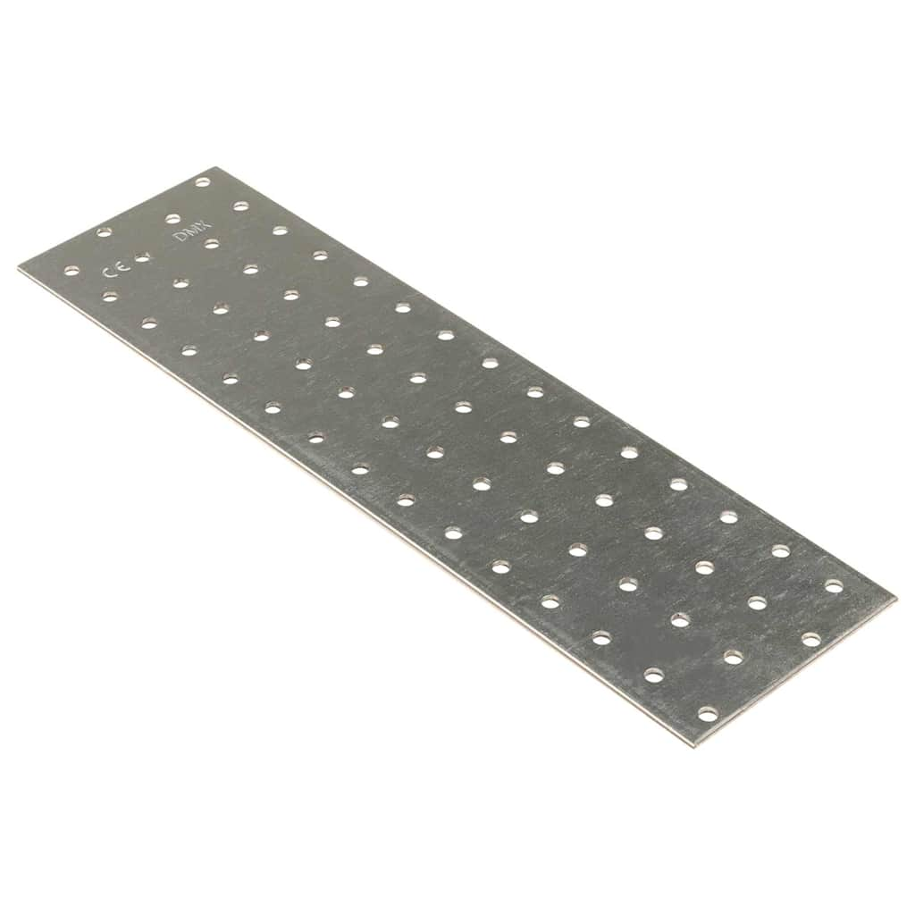 Plaques de vidaxl perforées 20 pcs 2 mm 300x80 mm en acier galvanisé