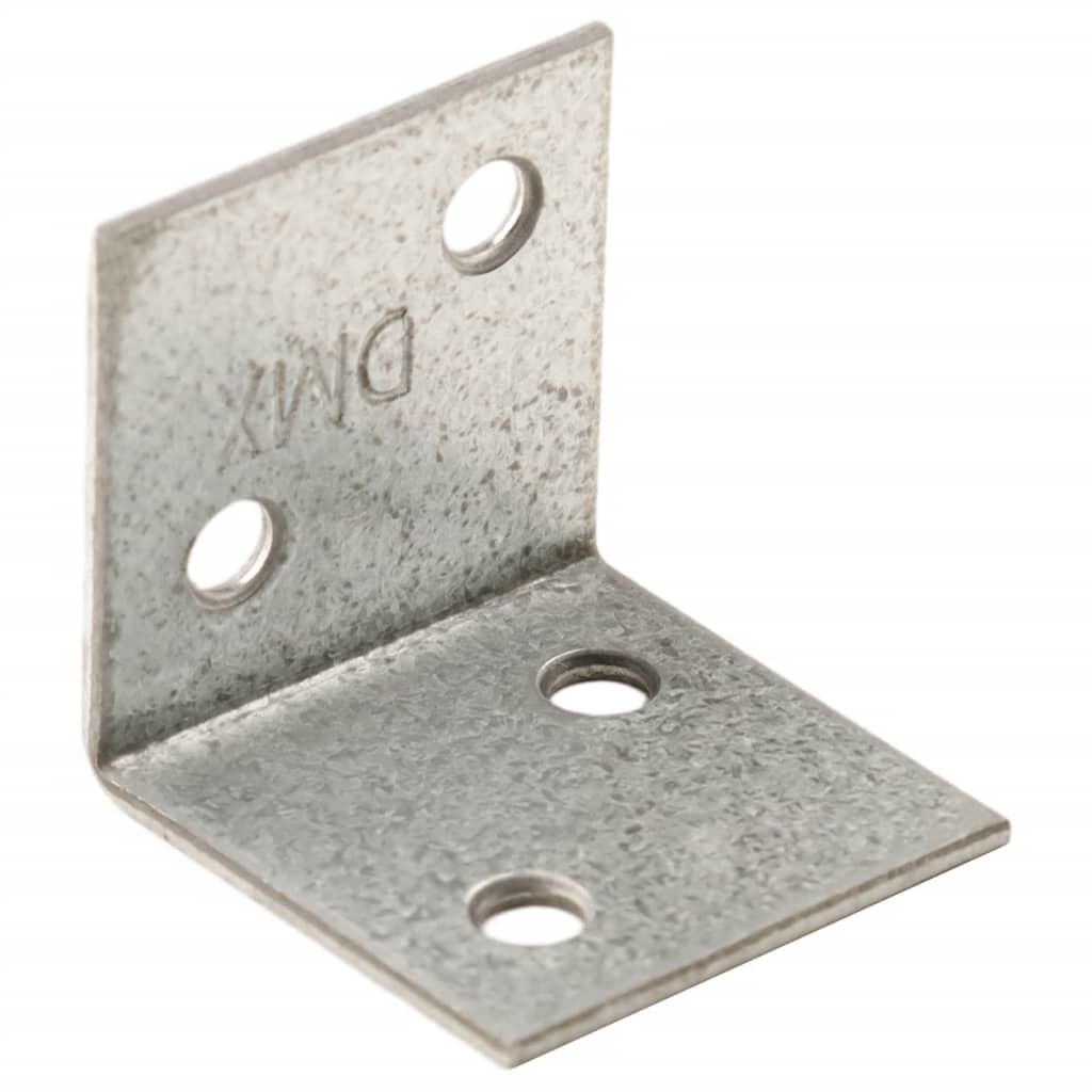 Vidaxl Hoek Brackets 150 stykker 30x25x30 mm galvaniseret stål 2 mm tyk