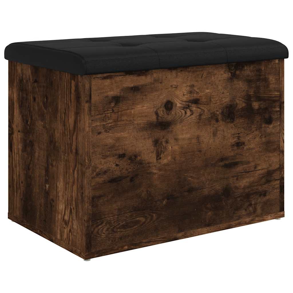 Vidaxl opbergbankje 62x42x45 cm bewerkt hout gerookt eikenkleurig