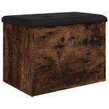 Vidaxl opbergbankje 62x42x45 cm bewerkt hout gerookt eikenkleurig