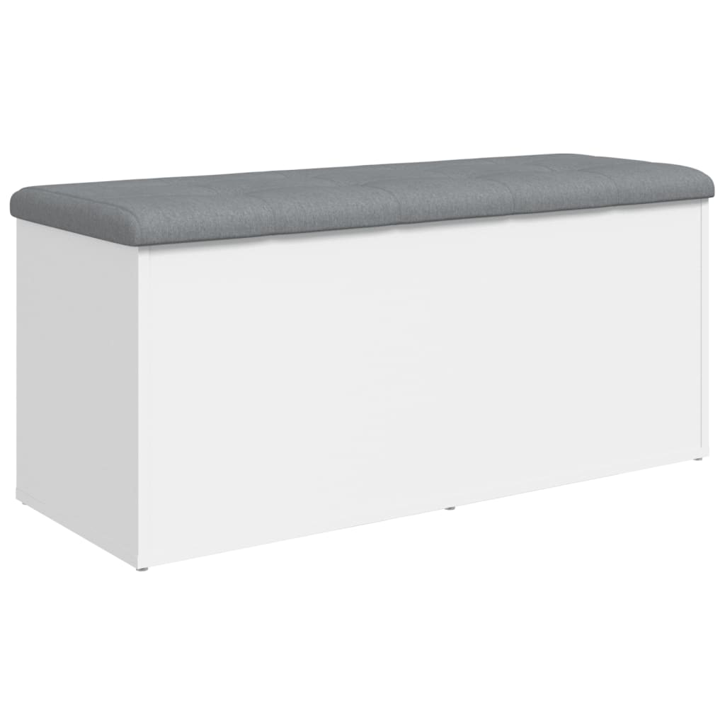 Vidaxl opbergbank wit 102x42x45 cm bewerkt hout