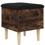 Vidaxl opbergbankje 42x42x46 cm bewerkt hout gerookt eikenkleurig