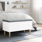 Vidaxl opbergbankje 82x42x46 cm bewerkt hout wit