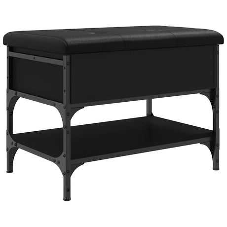 Vidaxl schoenenbank 62x42x45 cm bewerkt hout zwart