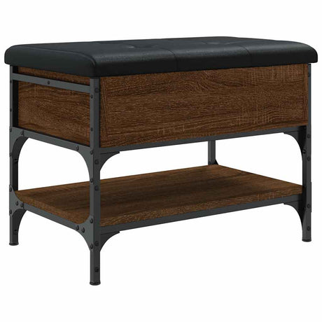Vidaxl schoenenbank 62x42x45 cm bewerkt hout bruin eikenkleur