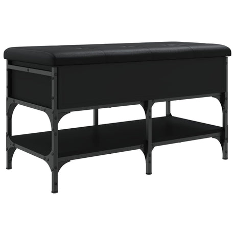 Vidaxl schoenenbank 82x42x45 cm bewerkt hout zwart
