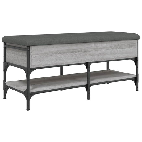 Vidaxl schoenenbank 102x42x45 cm bewerkt hout grijs sonoma eikenkleur