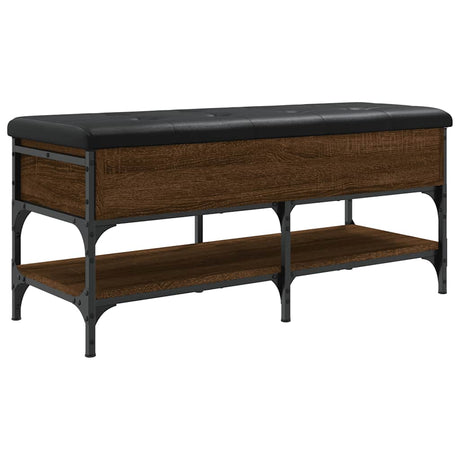 Vidaxl schoenenbank 102x42x45 cm bewerkt hout sonoma eikenkleurig