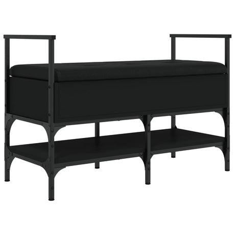 Vidaxl schoenenbank 85,5x42x57,5 cm bewerkt hout zwart