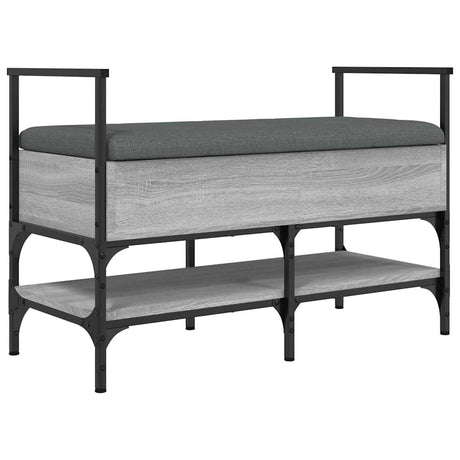 Vidaxl schoenenbank 85,5x42x57,5 cm bewerkt hout grijs sonoma
