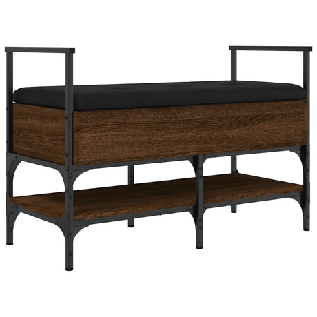 Vidaxl schoenenbank 85,5x42x57,5 cm bewerkt hout bruin eikenkleur