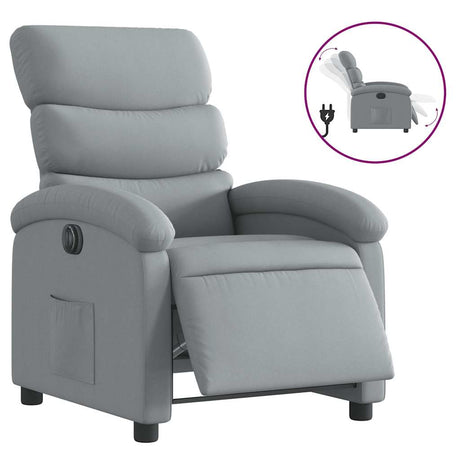 Vidaxl fauteuil elektrisch verstelbaar stof lichtgrijs