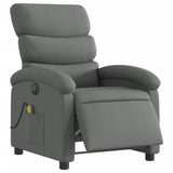 Vidaxl massagestoel elektrisch verstelbaar stof donkergrijs