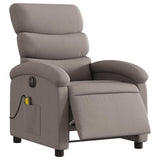 Vidaxl massagestoel elektrisch verstelbaar stof taupe