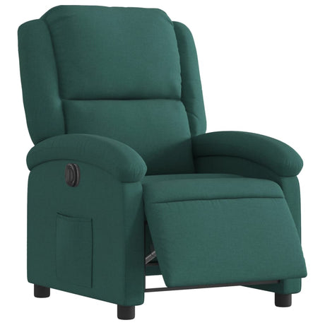 Vidaxl fauteuil verstelbaar elektrisch stof donkergroen