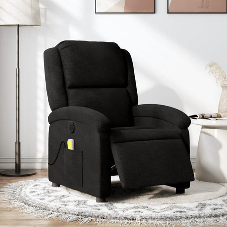 Vidaxl massagestoel elektrisch verstelbaar stof zwart