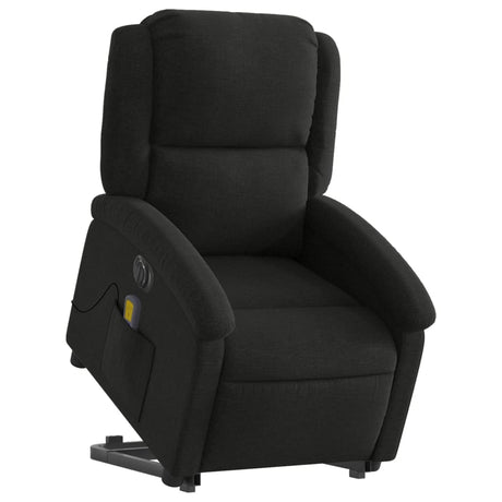 Vidaxl sta-op-massagestoel elektrisch verstelbaar stof zwart