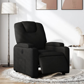 Vidaxl fauteuil verstelbaar elektrisch stof zwart