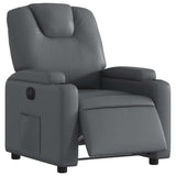 Vidaxl fauteuil verstelbaar elektrisch kunstleer grijs