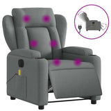 Vidaxl massagestoel elektrisch verstelbaar stof donkergrijs