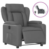 Vidaxl fauteuil verstelbaar elektrisch kunstleer grijs