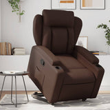 Vidaxl sta-op-fauteuil verstelbaar kunstleer bruin