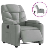 Vidaxl fauteuil elektrisch verstelbaar stof lichtgrijs