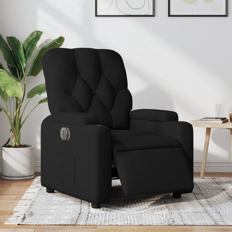 Vidaxl fauteuil verstelbaar elektrisch stof zwart