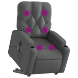 Vidaxl sta-op-massagestoel elektrisch verstelbaar stof donkergrijs