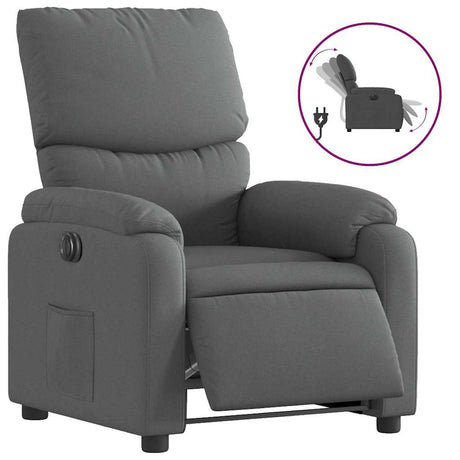Vidaxl fauteuil elektrisch verstelbaar stof donkergrijs