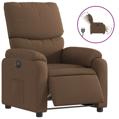 Vidaxl fauteuil verstelbaar elektrisch stof bruin