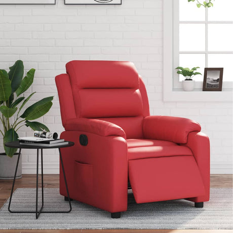 Vidaxl fauteuil verstelbaar elektrisch kunstleer rood