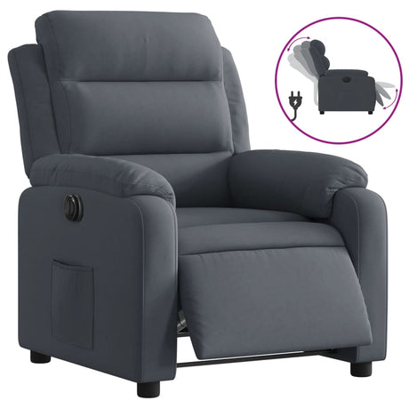 Vidaxl fauteuil elektrisch verstelbaar stof donkergrijs