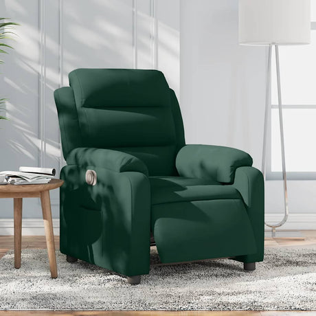 Vidaxl fauteuil verstelbaar elektrisch stof donkergroen