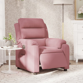 Vidaxl fauteuil elektrisch fluweel roze