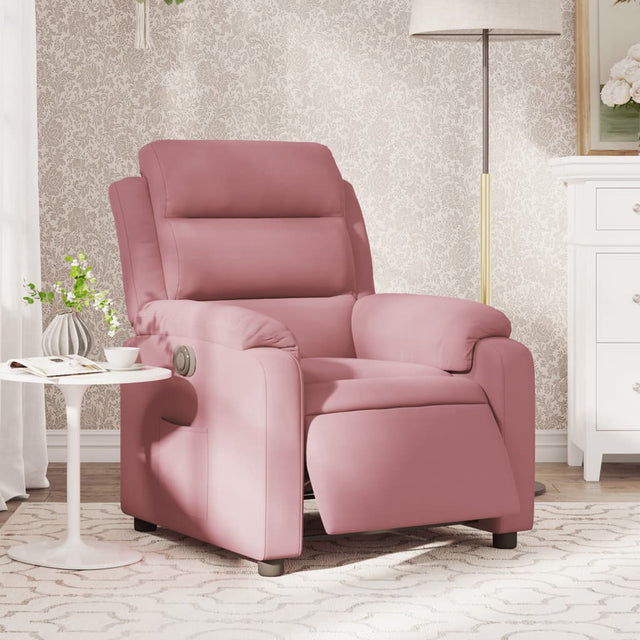 Vidaxl fauteuil elektrisch fluweel roze