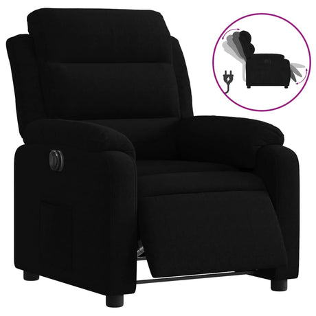 Vidaxl fauteuil verstelbaar elektrisch stof zwart