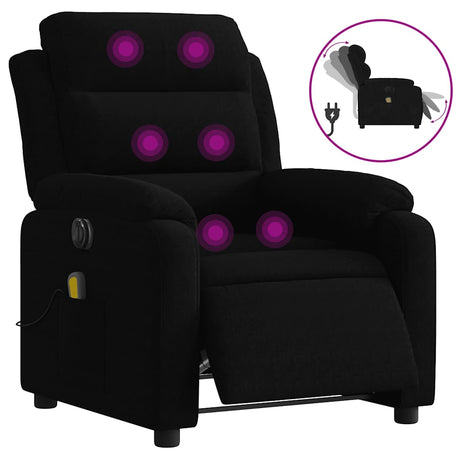 Vidaxl massagestoel elektrisch verstelbaar fluweel zwart