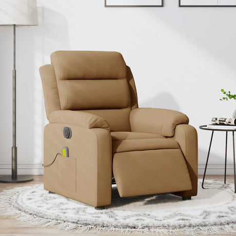 Vidaxl massagestoel elektrisch verstelbaar fluweel bruin