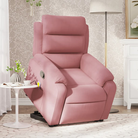 Vidaxl sta-op-massagestoel verstelbaar fluweel roze