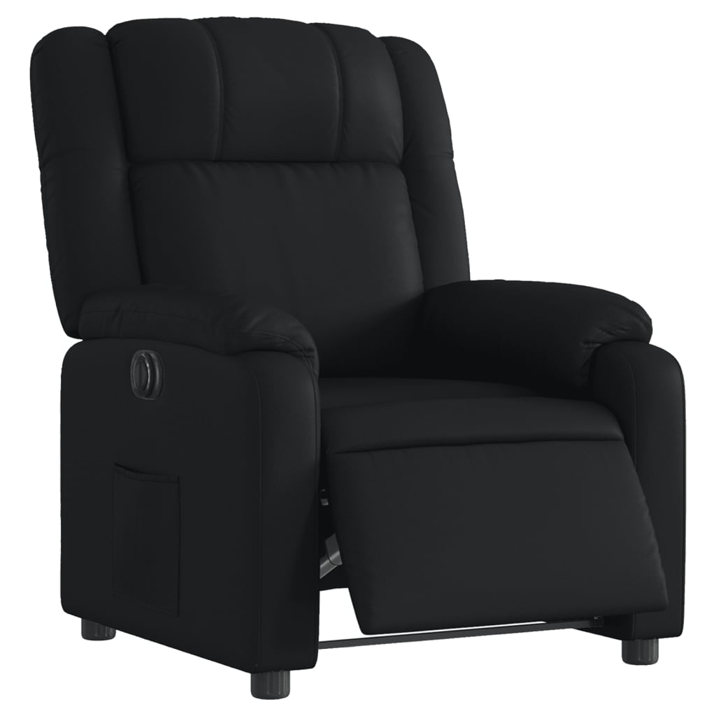 Vidaxl fauteuil elektrisch verstelbaar kunstleer zwart