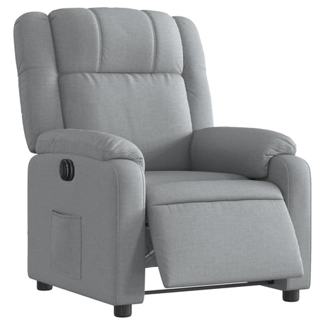 Vidaxl fauteuil elektrisch verstelbaar stof lichtgrijs