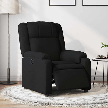 Vidaxl fauteuil verstelbaar elektrisch stof zwart